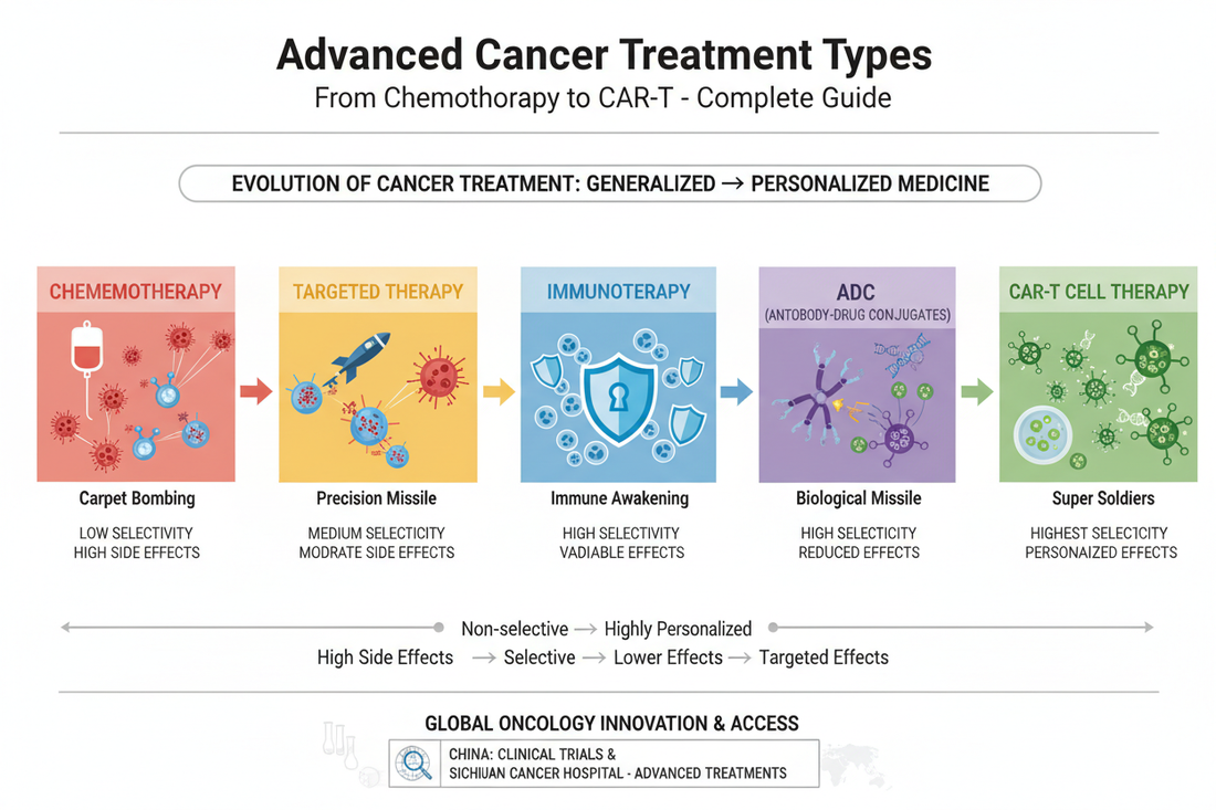 Understanding Advanced Cancer Treatment Types: From Chemotherapy to CAR-T - Complete Guide