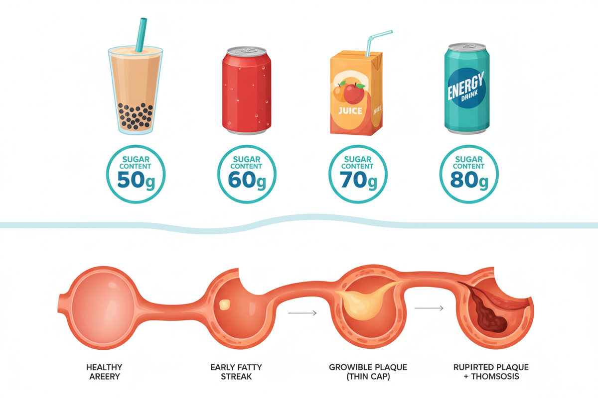 Bubble Tea, Sugary Drinks & Hyperlipidemia: How Your Beverage Choices Drive Atherosclerosis